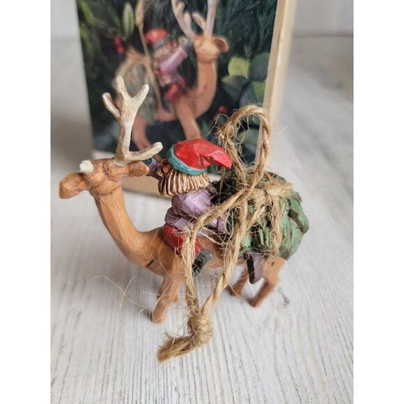 Hallmark AS IS folk art home from the woods ornament Xmas 1995 - Picture 6 of 8